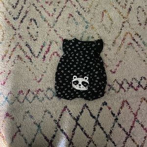 Newborn panda button up jumper
